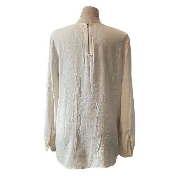 Ann Taylor Loft knit front silky back blouse sz Large - Picture 3 of 7